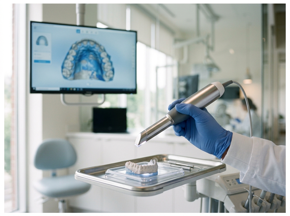 Escáner dental 3D en uso durante un diagnóstico en Dental Studio
